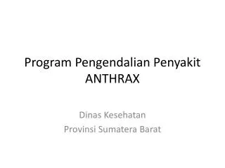program pengendalian penyakit anthrax