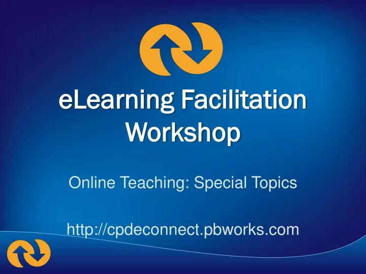 elearning facilitation workshop
