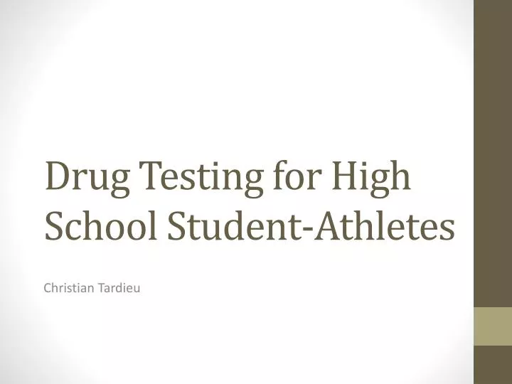 drug testing for high s chool student athletes