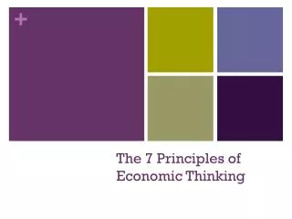 The 7 Principles of Economic Thinking