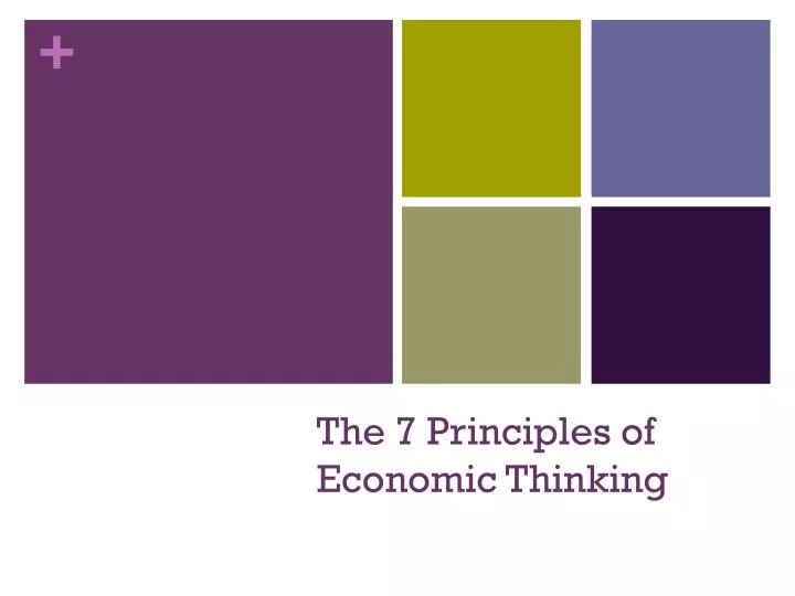 the 7 principles of economic thinking