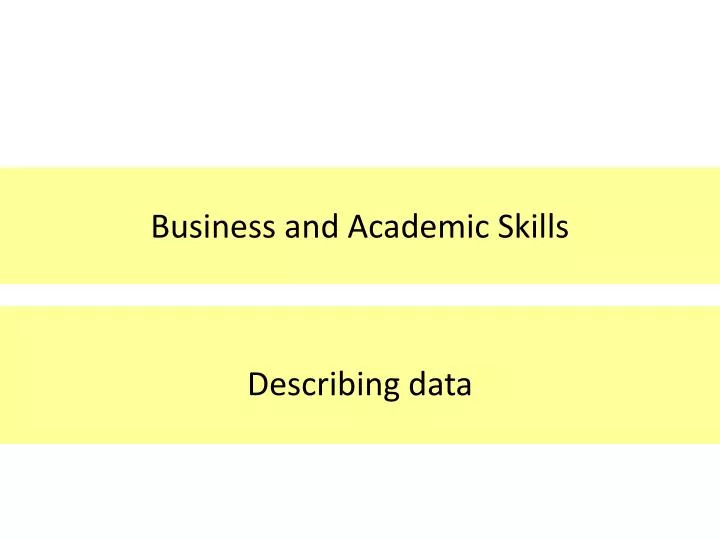 business and academic skills