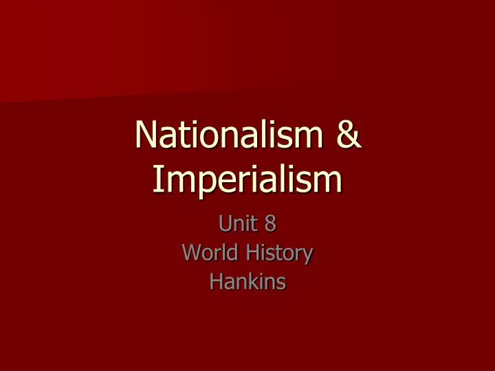nationalism imperialism
