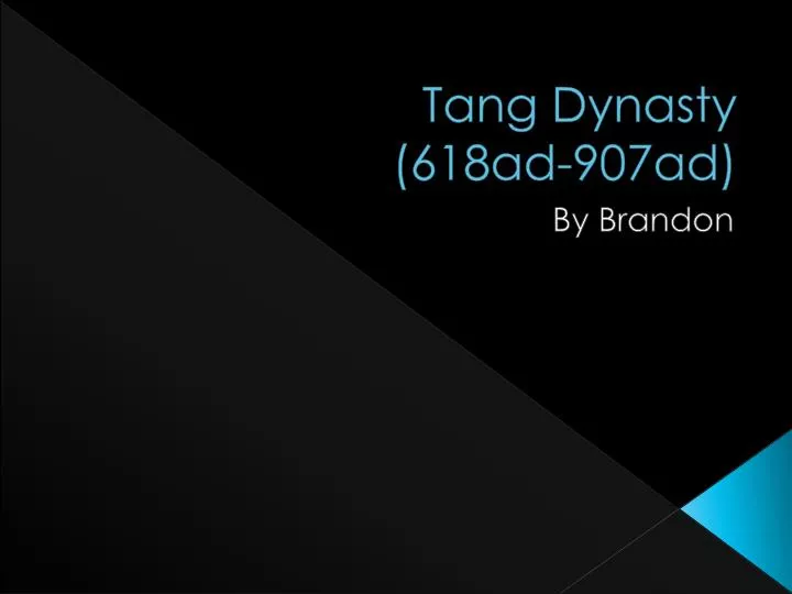 tang dynasty 618ad 907ad