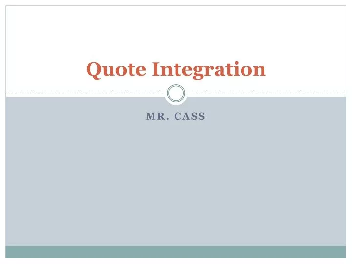 quote integration