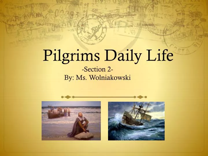 pilgrims daily life