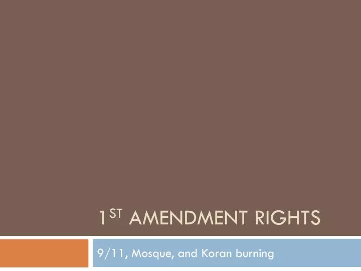 1 st amendment rights