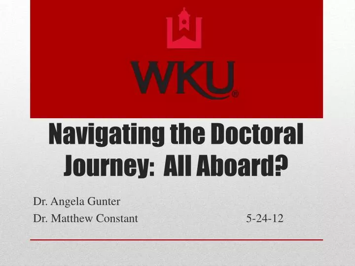 navigating the doctoral journey all aboard