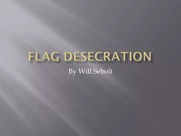 flag desecration