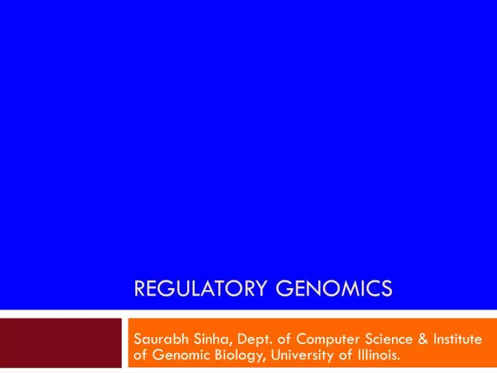 regulatory genomics