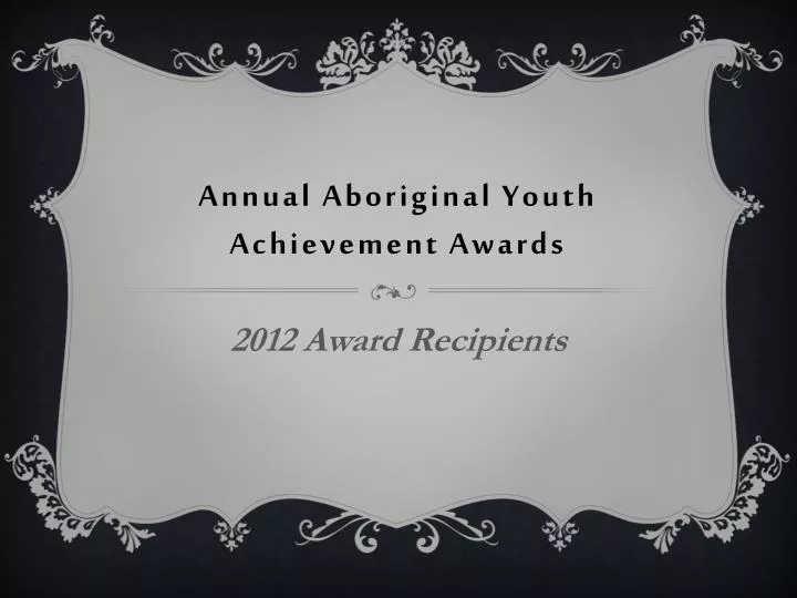 annual aboriginal youth achievement awards