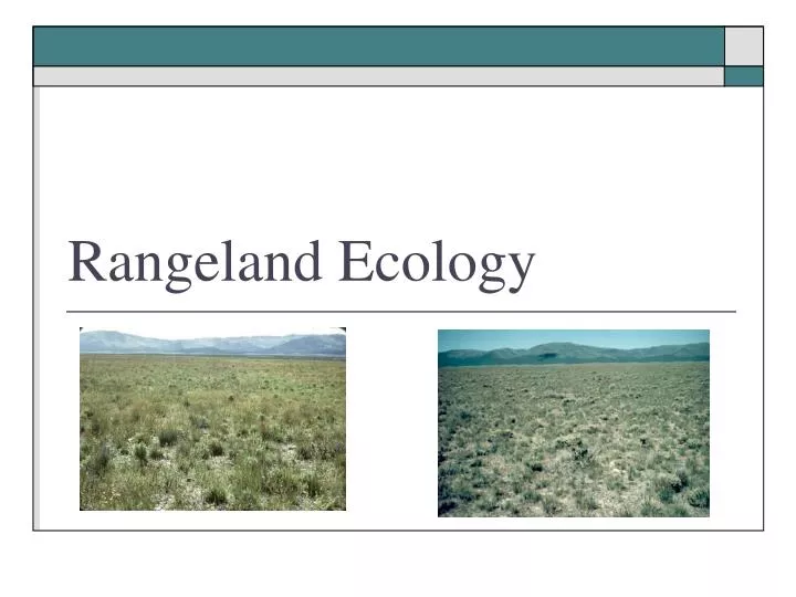 rangeland ecology