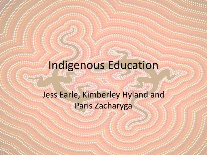 indigenous education