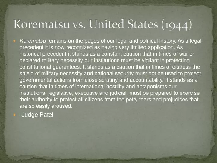 korematsu vs united states 1944