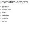 LOS POSTRES=DESSERTS - slide 1