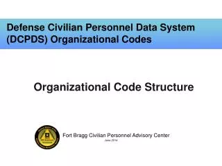 Defense Civilian Personnel Data System (DCPDS) Organizational Codes