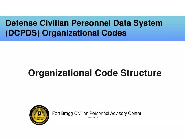 defense civilian personnel data system dcpds organizational codes