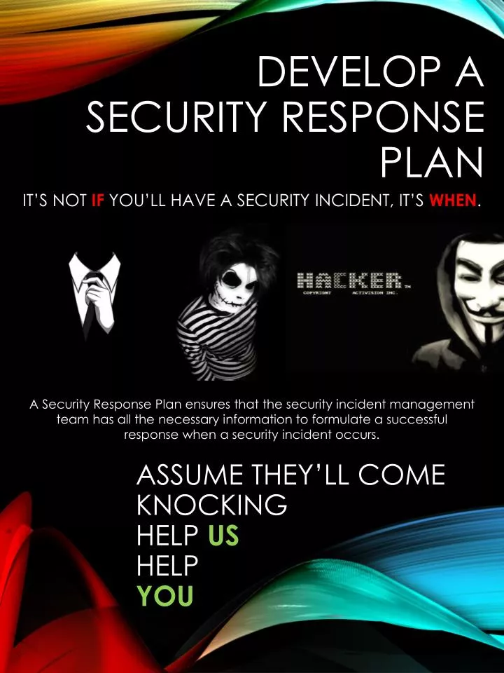 develop a security response plan