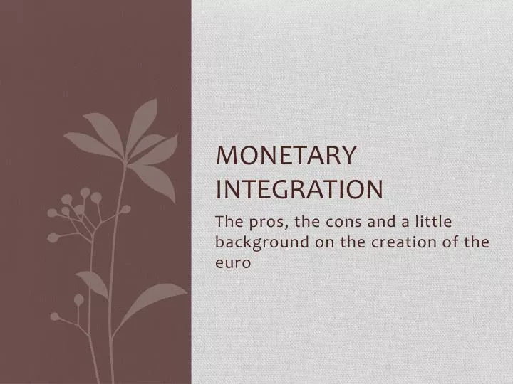 monetary integration