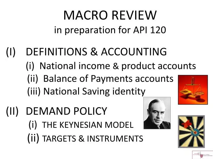 macro review in preparation for api 120