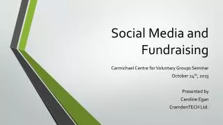 Social Media and Fundraising