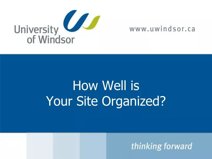 how well is your site organized