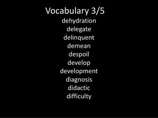 Vocabulary 3/5