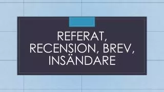 referat recension brev ins ndare