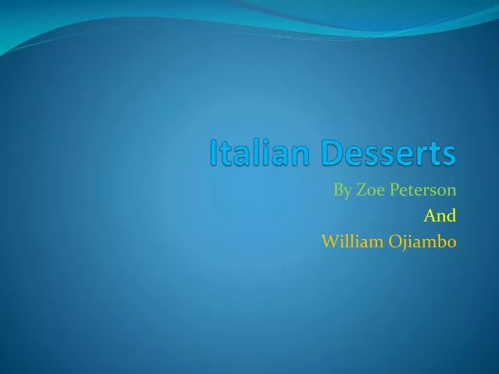 italian desserts