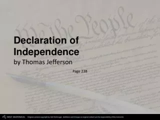 Declaration of Independence by Thomas Jefferson