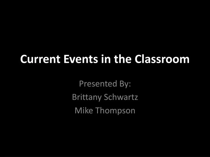 current events in the classroom