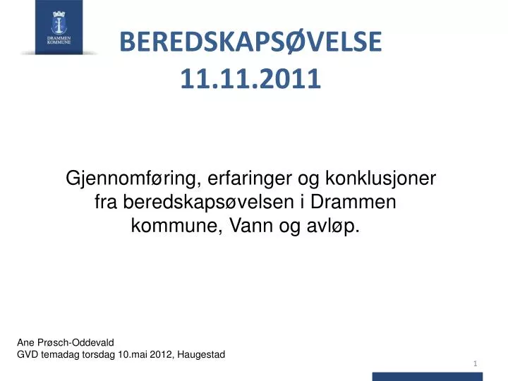 beredskaps velse 11 11 2011