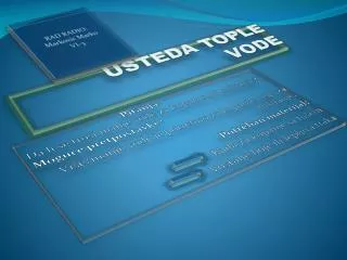 usteda tople vode