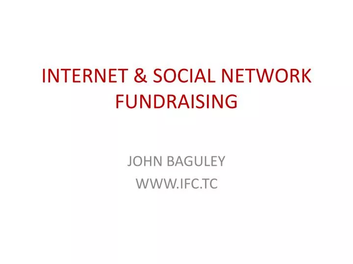 internet social network fundraising