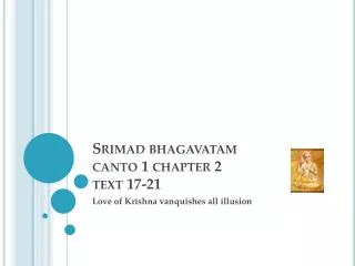 Srimad bhagavatam canto 1 chapter 2 text 17-21