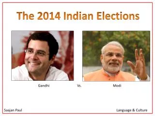 The 2014 Indian Elections