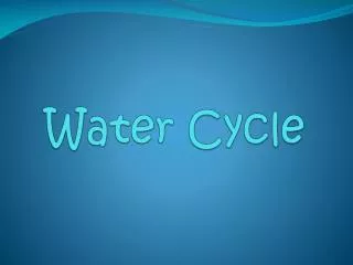 water cycle