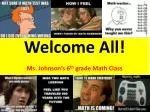 Ms. Johnson's 6th Grade Math Class | Math Excellence & Safety Priority - slide 1