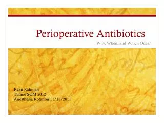 Perioperative Antibiotics