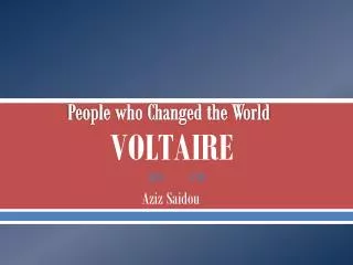 People who Changed the World