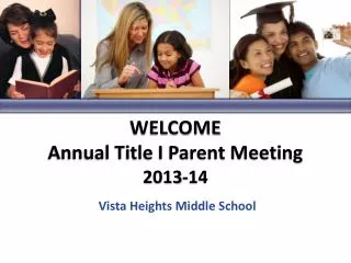 WELCOME Annual Title I Parent Meeting 2013-14