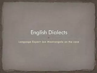 English Dialects