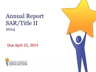 Annual Report SAR/Title II 2014