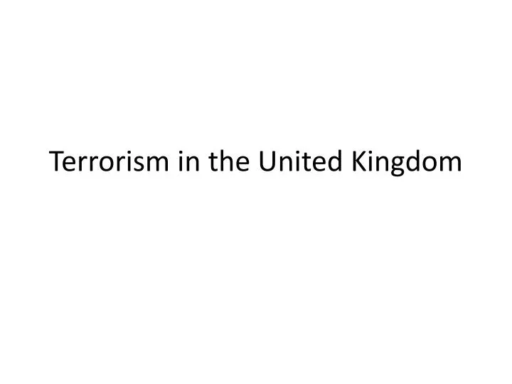 terrorism in the united kingdom