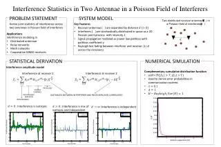 Interference Statistics in Two Antennae in a Poisson Field of Interferers