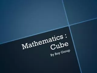 Mathematics : Cube