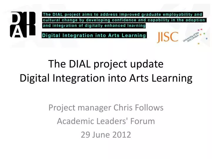 the dial project update digital integration into arts learning