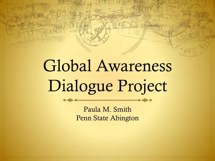global awareness dialogue project