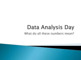 Data Analysis Day