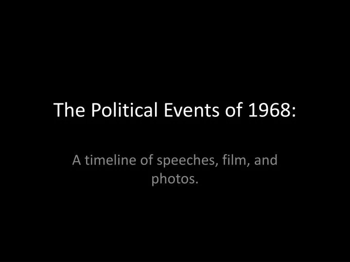 the political events of 1968